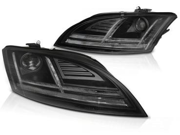 XENON LED Tagfahrlicht Scheinwerfer für Audi TT 8J 10-14 schwarz mit Kurvenlicht